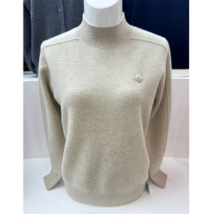 毛衣女款2025新款雪豹半高领羊绒衫加厚打底衫依卡璐秋菊纯羊毛衫