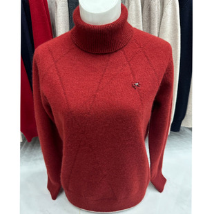 高领毛衣女款2025新款雪豹羊绒衫加厚针织衫秋露打底衫凤凰羊毛衫