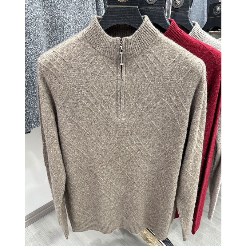 雪豹羊绒衫纯羊绒男打底针织衫半高领拉链毛衣月塔开开金企羊毛衫,男装,羊绒套衫,淘宝优惠券,粉丝福利购,淘宝优惠卷