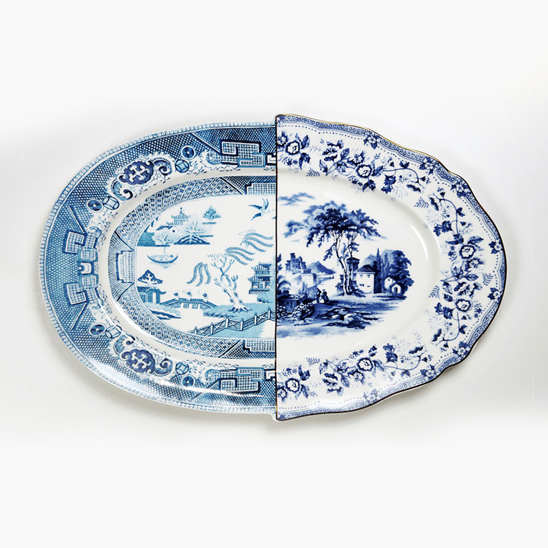 正品意大利seletti 创意骨瓷餐具水果盘菜盘长盘鱼盘墙饰家居礼品