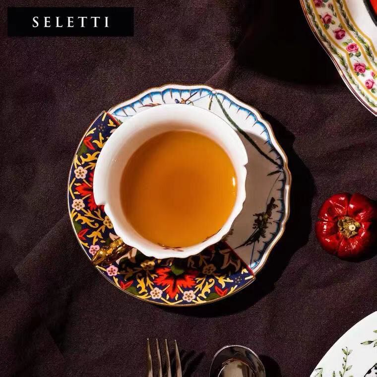 atopos买手店 意大利seletti中西合壁骨瓷轻奢茶杯咖啡杯创意礼品