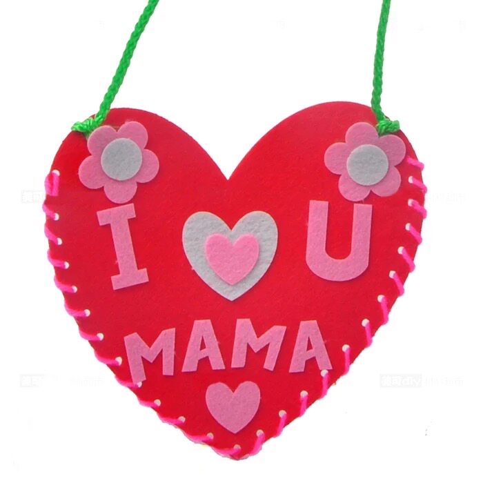 엄마를 위한 어버이날 선물 수제 DIY 수제 어린이 부직포 사랑 배낭 유치원 제작 재료