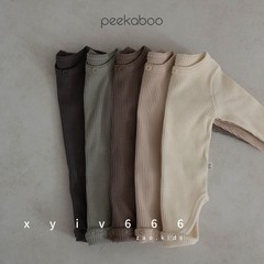 peekaboo韩国Daon系列天然棉长袖包屁衣春秋冬圆领舒适连体衣爬服
