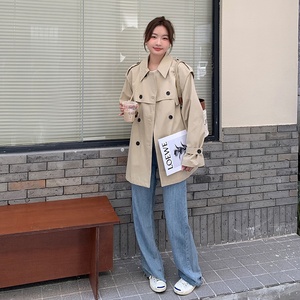 K885 现货 买家秀更新 数据 韩版假两件风衣外套 P140 K198,女装风衣,浙宝108
