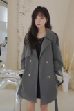 82203主推2022韩版中长款风衣P135控188，女装风衣，浙宝108