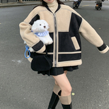 6179羊羔毛拼接外套P180K268，女装毛呢外套，浙宝108