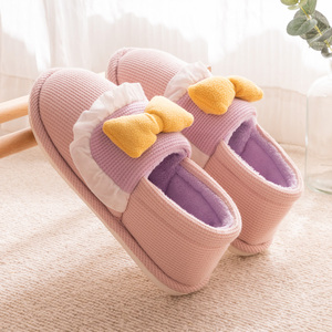 棉拖鞋包跟女秋冬季室内家居防滑保暖产妇产后月子拖鞋9月坐月子