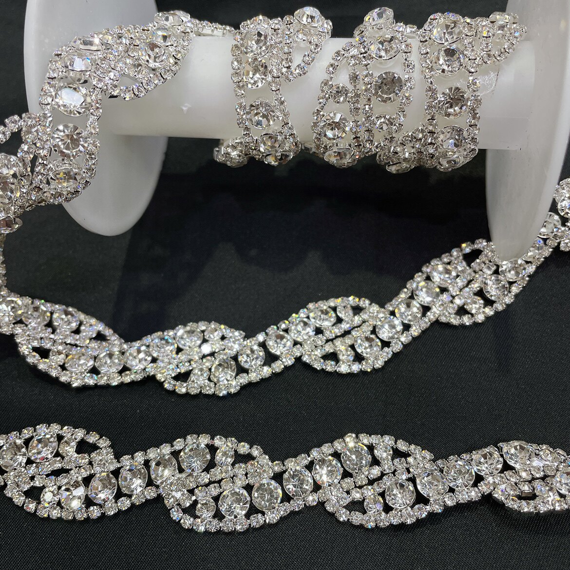 HAND SEWING DIY DANCE CLOTHING WEDDING SHOES HAT EARRINGS HAIR ACCESSORIES FANCY RHINESTONES TASSEL CHAIN ACCESSORIES KIT