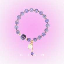 KINN紫气东来天然紫水晶手串贝壳铃兰花吊坠新中式小众轻奢手链