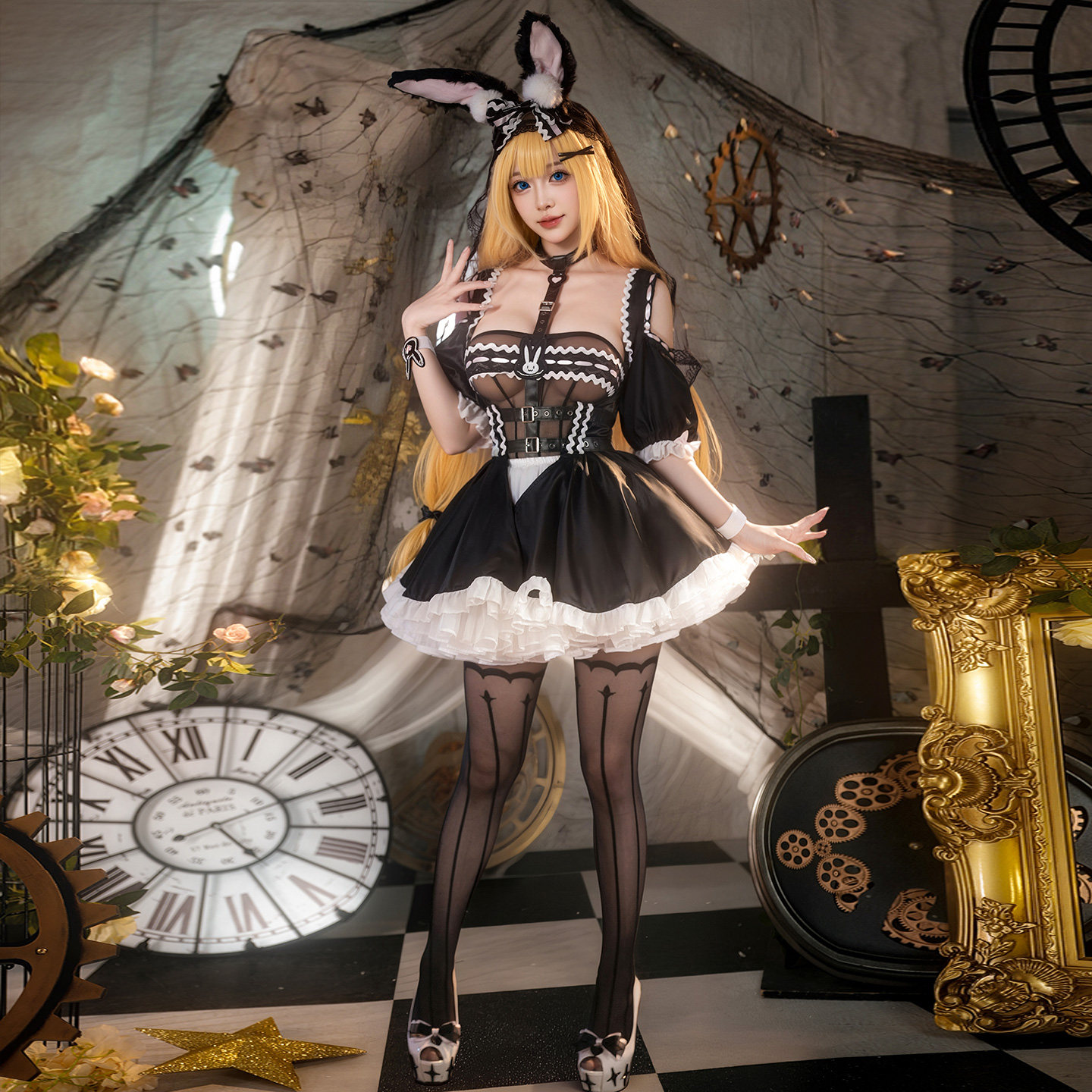 SENMHS交错战线莉普丝角色服 兔女郎女仆风漫展摄影演出套装出口