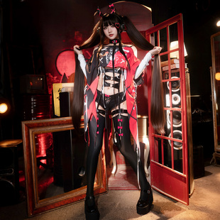 SENMHS交错战线联名莉普丝动漫制服Cosplay套装露肩上衣皮革