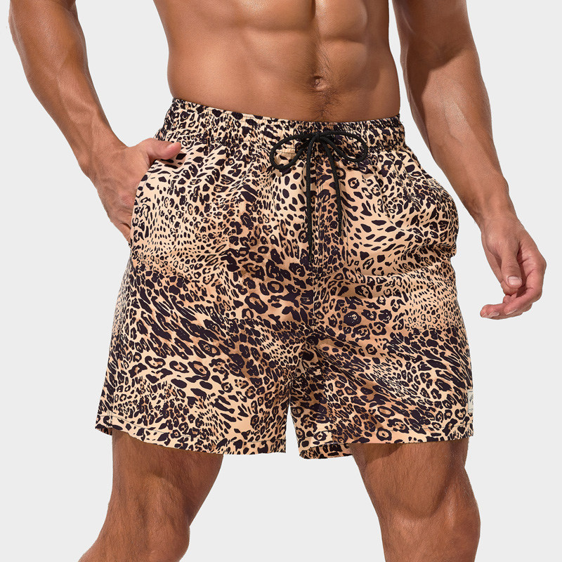 盖浪夏季度假休闲沙滩裤速干男宽松可下水休闲短裤四分裤豹纹印花,运动/瑜伽/健身/球迷用品,沙滩裤,淘宝优惠券,粉丝福利购,淘宝优惠卷