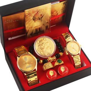 老牌国货原厂复古怀旧纪念情侣手表一盒两块表夜光防水高档送礼