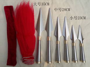 包邮霸王枪红缨枪不锈钢铜管枪头子龙枪头林冲枪尖六合枪武术器械