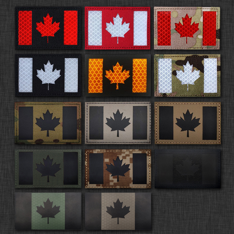 加拿大反光臂章魔术贴士气章