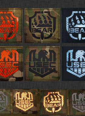 逃离塔科夫Escape from Tarkov激光镂空3M反光魔术贴章臂章背包贴