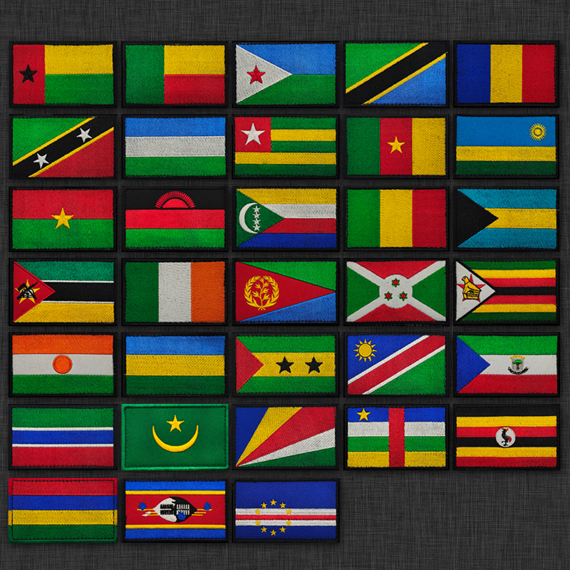 非洲国旗魔术贴章补丁魔术贴臂章