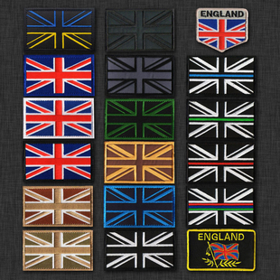 刺绣英国United Kingdom臂章魔术贴士气章补丁背包贴徽章