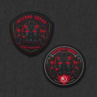 Inferno Squad地狱调查组PVC软胶臂章魔术贴星球大战士气章背包贴