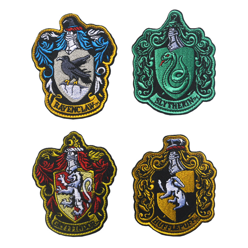 哈利波特霍格沃茨魔法学院校徽 格兰芬多莱哲林刺绣臂章魔术贴