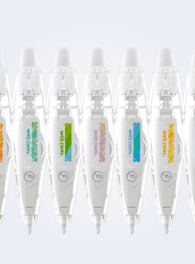 限量版日本PLUS普乐士MOJI LINER荧光蜡笔修饰带装饰带修正带