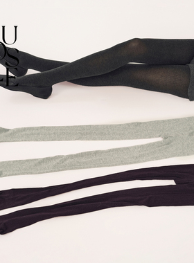 NUOISLE*舞者画像 A级miu系山羊绒莫代尔竖条微透立体脚跟连裤袜