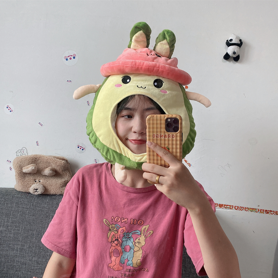 可爱ins耳朵头套帽子毛绒小兔子