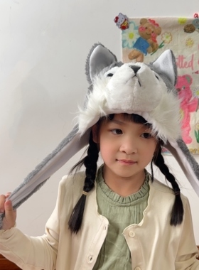 小狼头套帽子可爱搞怪保暖