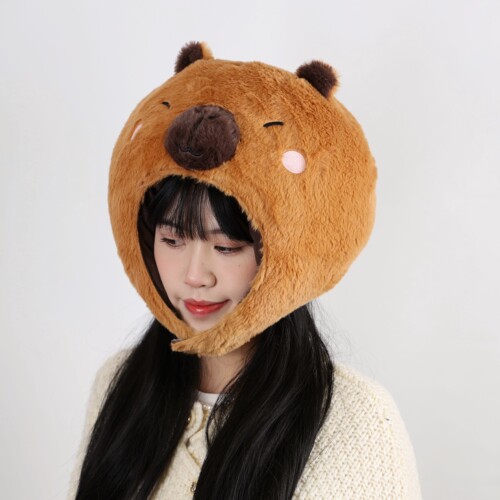 拍照出游水豚头套帽子可爱少女心