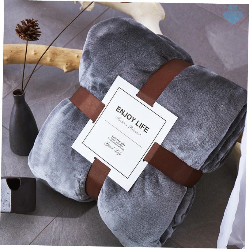 Blanket Plain Flannel Thick Coral Fleece Knee Blanket 小毛毯