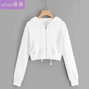 女 Crop top Hoodie Hoodies For Women Pullover Cropped Cute
