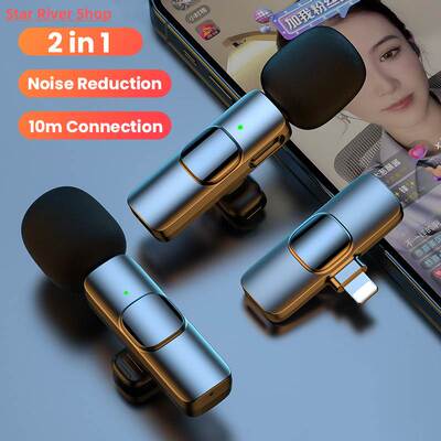 other/其他 无For iPhone Wireless Lavalier Microphone Portabl