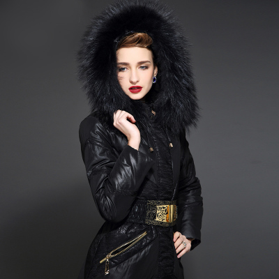 royalcat断码大毛领修身羽绒服