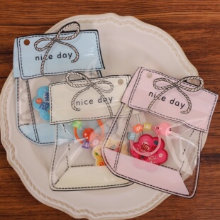 小清新蝴蝶结零食糖果巧克力礼物密封袋DIY自制手作饰品挂件包装