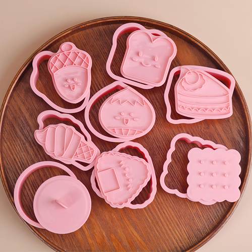 8件套手工烘焙亲子手压饼干模具