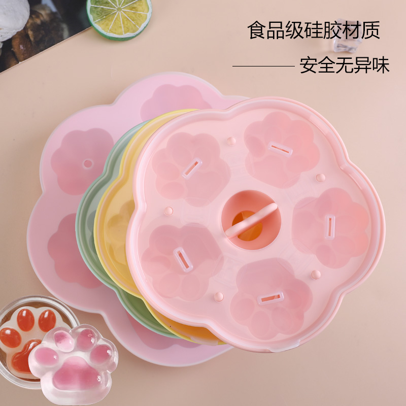 卡通猫爪食品级硅胶模具婴儿辅食