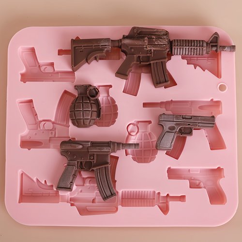 男宝AK47手枪烘焙巧克力蛋糕模具