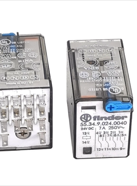 意大利finder小型继电器14脚24DCV 55.34.9.024.0040 底座94.84.1