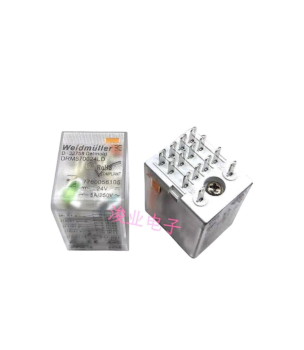 全新魏德米勒继电器DRM570024LD带二极管直流24VDC14脚7760056105
