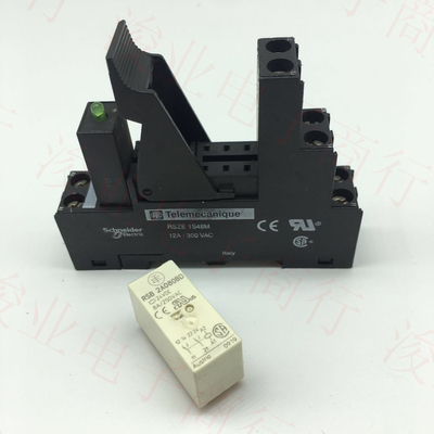 进口施耐德继电器 RSB 2A080BD带底座 RSZE1S48M+指示灯 RZM031RB