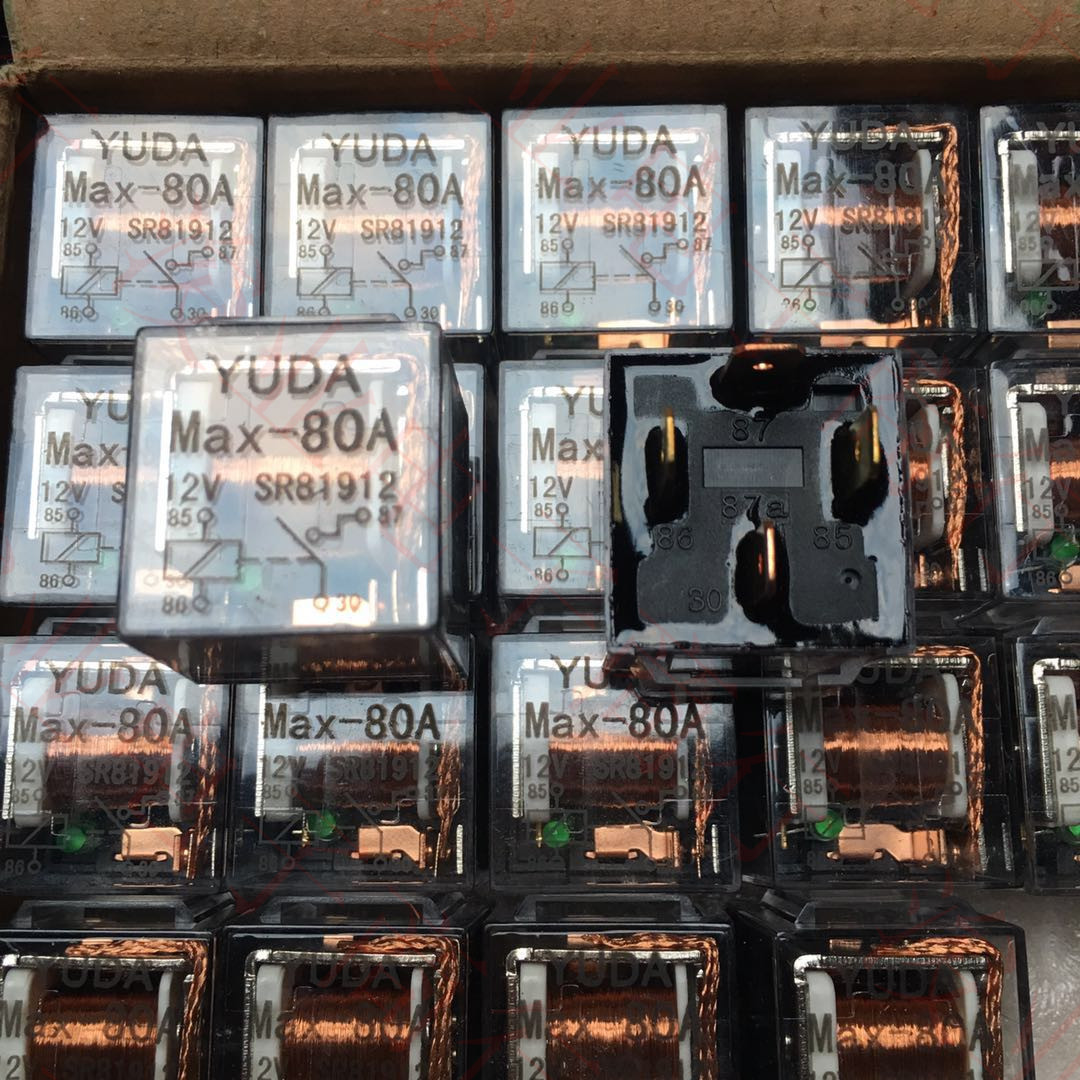 汽车继电器80A通用4脚 5脚 12V 24V JD1912 JD1914 JD2912 JD2914