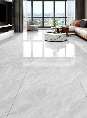 广东全抛釉地板砖瓷砖600x600客厅卧室防滑耐磨磁砖暖色黄色地砖