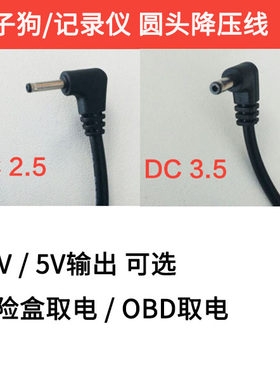 电子狗记录仪圆头降压线