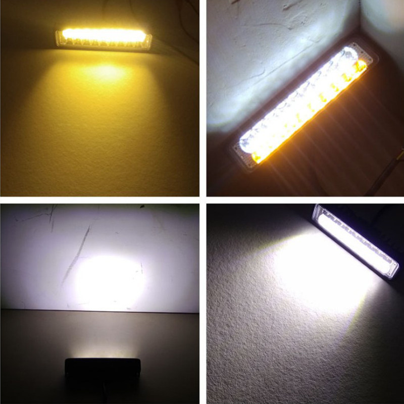 汽车LED射灯12v24V led灯越野货车射灯一字排单排黄白爆闪辅助灯,汽车零部件/养护/美容/维保,LED射灯,淘宝优惠券,粉丝福利购,淘宝优惠卷
