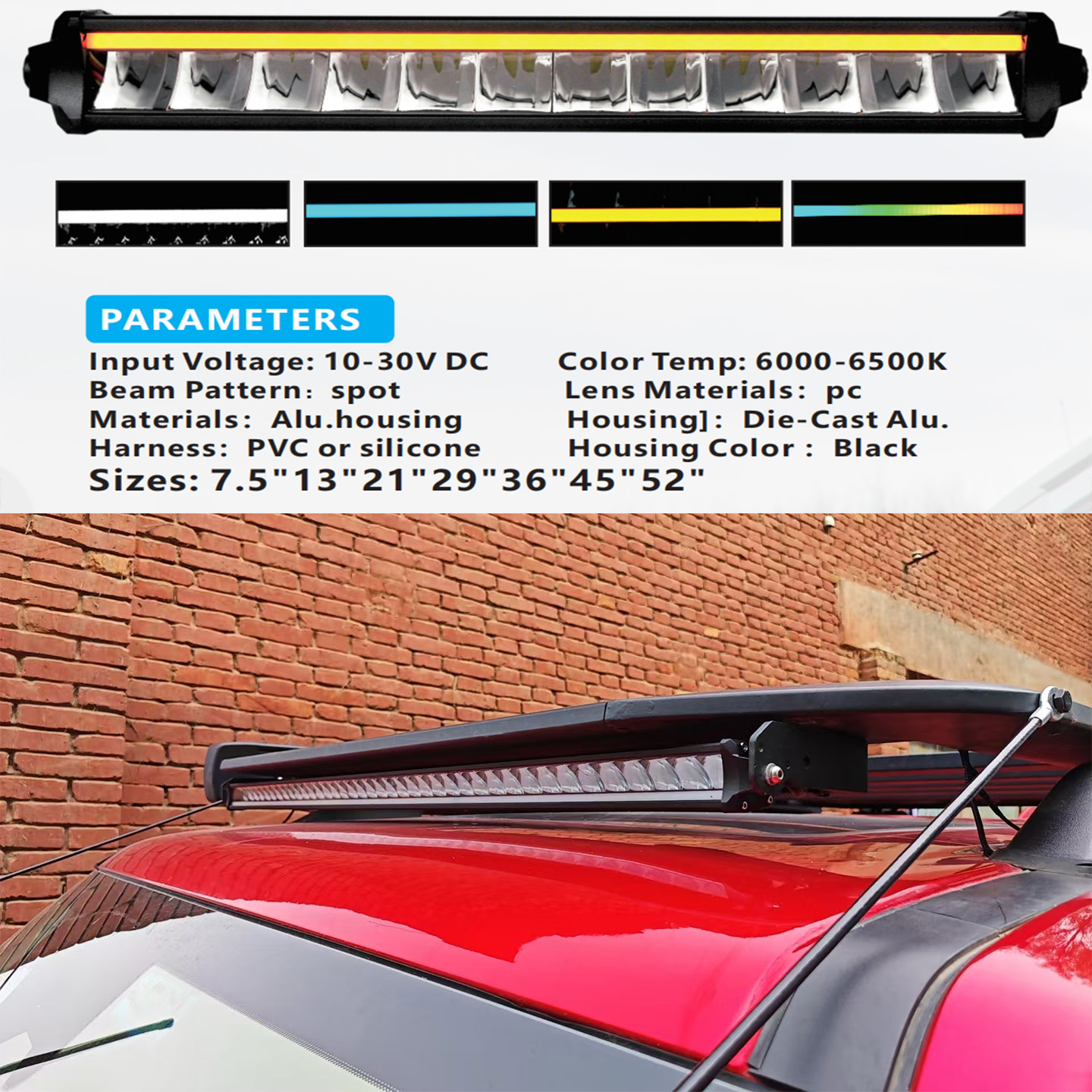 越野车前杠中网LED射灯