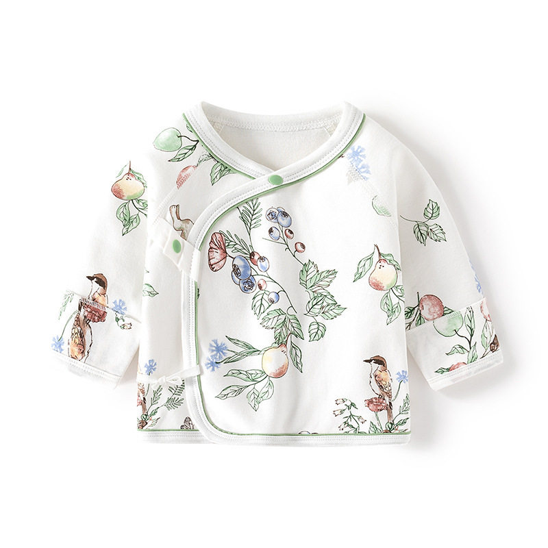 SPRING AND AUTUMN PAJAMAS MONK CLOTHES BONELESS COTTON TOPS NEWBORN BABY CLASS A CLOTHES BABY HALF BACK CLOTHES INNER CLOTHES