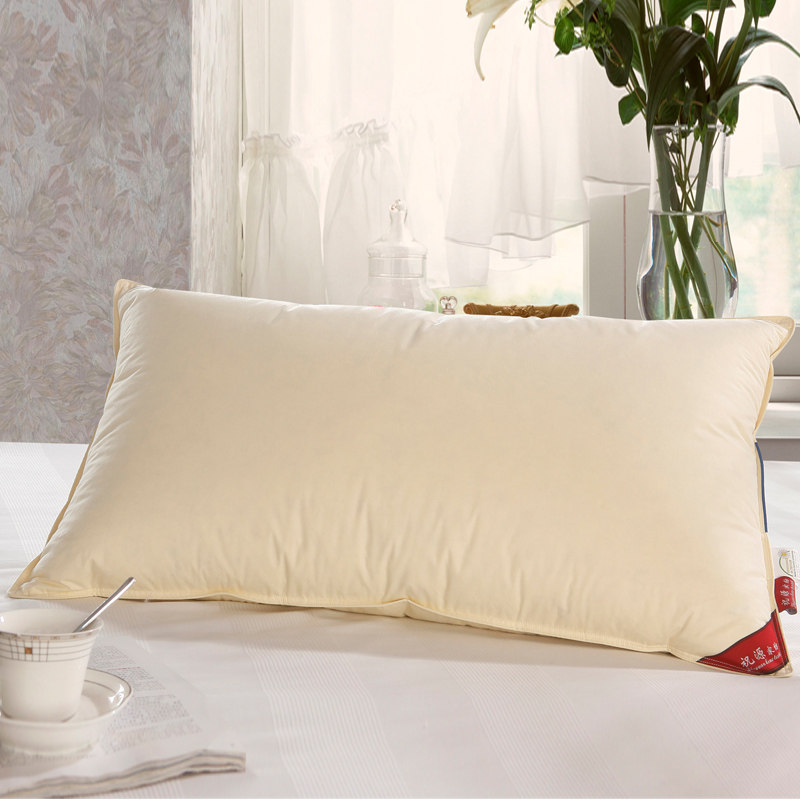 酒店宾馆会所白色用枕芯柔软白鸭绒枕头白鹅绒棉宾馆枕心