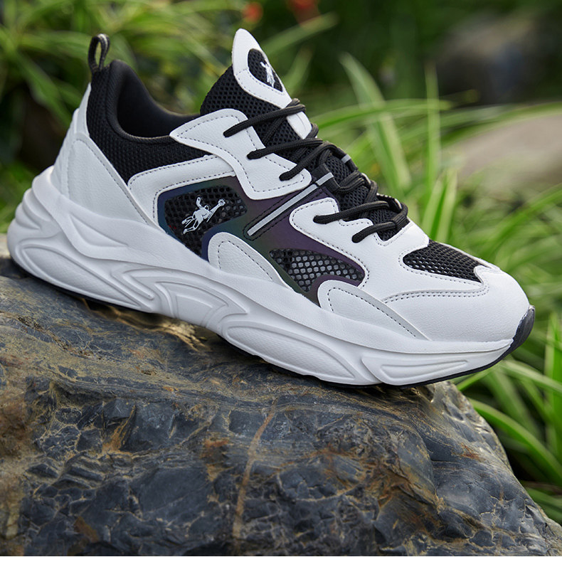 乔丹格兰单网运动鞋男夏季透气透肉青少年跑步鞋舒适软底老爹鞋男