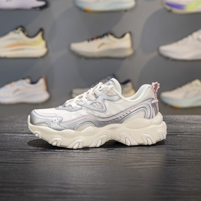 李宁耐磨女子系带休闲鞋