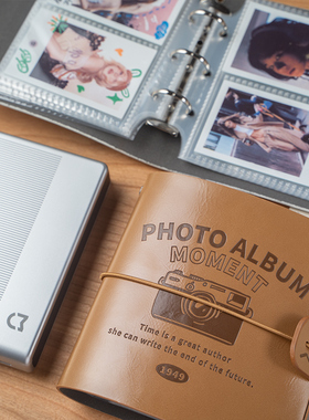 聚册小米打印机1S相纸专用照片相册小米拍立得收纳册3英寸适用小米米家口袋照片打印机1S相片ar照片收纳